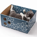 5609PETS Cat Scratching Box, Extra Large Refillable Double-Sided Scratch Pad, No-Mess Cat Scratcher for Indoor Cats