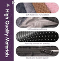 Faux Fur Dog Bed Covers – Ultra Soft Rose Velvet, Removable & Washable, Cozy & Durable,Large Pet Bed Cover Only (No Filling) – Gray, (Rose Velvet Dark Gray, 36" L x 24" W x 4" Th)