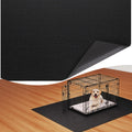 Dog Crate Mat, 24 in X 36 in Dog Playpen Mat Rubber Kennel Mat Extra Large Liner for Under Dog Crate cages, Absorbent Urine, Puppy Pee Pad Reusable Washable Floor Protector Waterproof Non-Slip Black