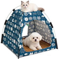 Cat Tent Indoor Outdoor, Portable Pet Cave for Small Dogs & Kittens with Removable Cushion Non-Slip Bottom Foldable Travel Cat House