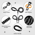 iRipets Double Dog Leash No Tangle – 360° Swivel Dual Lead for Two Dogs with Shock Absorbing Bungee & Reflective Stitching | Small Medium Breeds (10–60 lbs, Black)