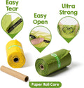 YORJA Dog Poop Bags Rolls, 360 Pet Waste Bags, 100% Leak Proof Extra Thick and Strong Corn Starch Blend