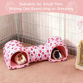 Guinea Pig Hideout Tunnel，Hamster Bed Small Animal Hideaway Tube House for Rat Mice Parrot Chinchilla Hedgehog Flying Sq