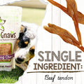 Nature Gnaws Beef Tendons for Dogs 7-11" (12 Count) - Long Lasting for Aggressive Chewers & Large Dogs - Natural Beef Jerky Dog Chew Bones - Rawhide Free