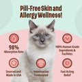 Licks Cat Skin & Allergy Support, Omega 3, Skin and Coat Support, 10 Ct
