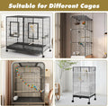 Hpmjz White Bird Cage Seed Catcher Adjustable Soft Birdcage Cover Reusable Nylon Mesh Birdcage Net Lightweight Skirt Seed Guard for Parrot Cage Stop Scatter Breathable Round Square Canary