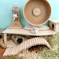 Niteangel Hamster Play Wooden Platform: Wave - 15.7" L x 9" W - 7" H