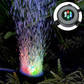 NICREW LED Aquarium Bubbling Stone Disk, 2 Inch Fish Tank Bubbler