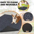 TRINKA Dog Crate Mat Liner, 46" X 60" X 0.2" Extra Large Waterproof Non-Slip Mat for Under Dog Kennel, Absorbs Urine Washable Reusable Under Pet Crate Pad to Protect Floors (Dark Gray)