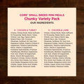 Wellness CORE Small Breed Mini Meals Shredded Variety Pack Adult Wet Dog Food, Grain Free, Natural, 3 oz, Pack of 12