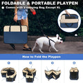 Aivituvin Dog Playpen, Foldable Pet Play Pens with Carrying Bag for Cat, Puppies, Rabbits, Portable Dog Tent Crates Cage