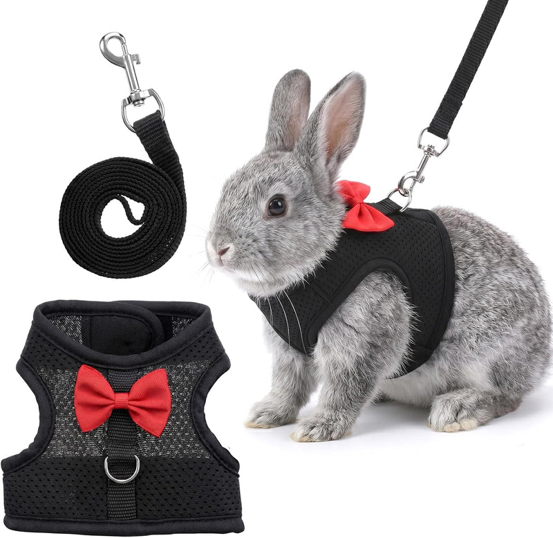 Rabbit Ferret Harness Bunny Harness and Leash Set Soft Breathable M