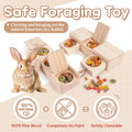 SoulThink® Interactive Wooden Pet Rabbit Toys - Sniff n' Snack Bunny Chew Toys for Rabbit Treats, Suited as Guinea Pig, 