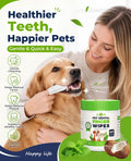 Dog Dental Wipes for Teeth Cleaning, Finger Toothbrush Wipes for Dogs Cats,Dog Teeth Cleaning Wipes Reduce Bad Breath & 