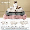Cat Couch Bed with Fluffy Faux Rabbit Fur for Indoor Cats, 36 Inch