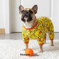 Fitwarm Funny Duck Dog Pajamas, Dog Winter Clothes for Small Dogs Girl, Lightweight Velvet Pet Jumpsuit, Cat Onesie, Yel