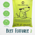moonygreen Certified Compostable Dog Poop Bag Rolls, Landfill friendly Doggie Poop Bags, Vegetable-Based, ASTM D6400, Unscented, Extra Thick, Leak Proof, Size 9 x 13 Inches, Refills 240 Counts