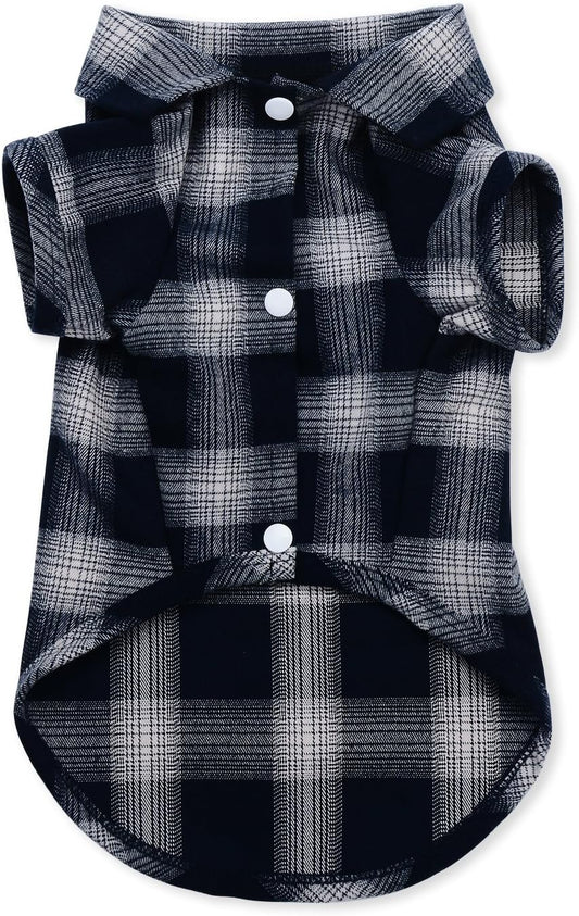 Koneseve Dog Shirt, Pet Plaid Clothes Shirt T-Shirt, Sweater Bottoming Shirt for Small Dog Cat Puppy Grid Adorable Weari
