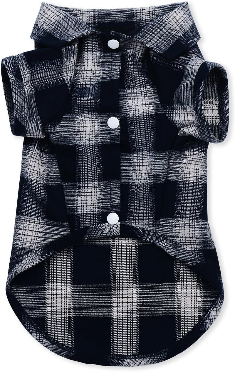 Koneseve Dog Shirt, Pet Plaid Clothes Shirt T-Shirt, Sweater Bottoming Shirt for Small Dog Cat Puppy Grid Adorable Weari