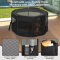 PETSFIT Portable Dog Playpen 36", Removable Waterproof Mat, Zippered Roof