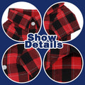 Paiaite Plaid Dog Shirt: Classic Checkered Style in Pure Cotton for Large, Medium, and Small Breeds, Comfort, Breathabil