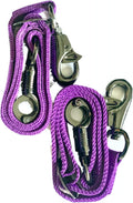 Majestic Ally Pack of 2, Double Thick Trailer Tie for Horse Haulage with Adjustable Buckle, Panic Snap and Bull Snap – 1
