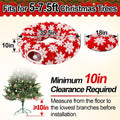Cat Tunnel Christmas Tree Skirt for 5-7.5ft Trees - Prevent Christmas Tree Falling, Snowflake Patterns Warm Soft Cat Tub