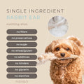 Rabbit Ears for Dogs with Fur, 9 Ears, 5.7 oz - 100% Natural Single-Ingredient Dog Treats, Dehydrated Furry Rabbit Ear C