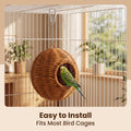Bird Nest for Cage, Hanging Rattan Parakeet Nest，Washable Breathable