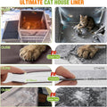 GUTINNEEN Extra Large Heated Cat House Outdoor Insulated Cat House 2-Section Weatherproof Feral Cat Shelter with Safe He
