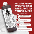 Underwood Horse Wound Spray Refill, Topical Horse Wound Care, 16 oz