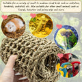 Bird Seagrass Mat 30 x 7 Inch Natural Seagrass Woven Bird Net, Parakeet Climbing Rope Ladder, Hammock Climbing Rope Ladder with Hooks, Chew Toys for Parrots Lovebird Cockatiel Budgie Hamster