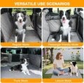 COMPAWNY Dog Car Seat Cover for Back Seat, Hard Bottom Back Seat Extender for Dogs, Waterproof Car Hammock, Backseat Bed and Car Seat Protector, Nonslip Fit for Cars, SUVs, Trucks, 52 x 25 in, Gray