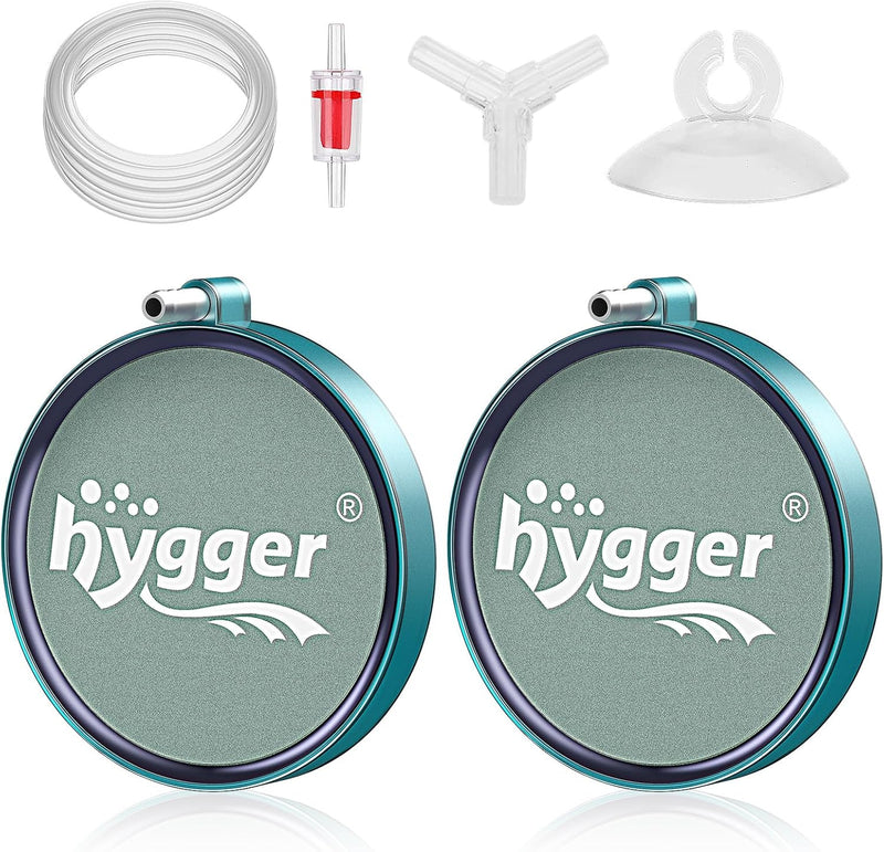 hygger Aquarium Air Stone 2 Inch 2 Pack, Fish Tank Bubbler Stone, Air Bubble Aerator Oxygen Diffuser, Air Pump Accessori