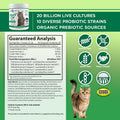 Vital Planet - Flora Cat Probiotic Powder Supplement with 20 Billion Cultures and 10 Diverse Strains High Potency Probiotics for All Cats for Feline Digestive and Immune Support 30 Scoops 3.92 oz