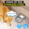 Automatic Water Dispenser for Dogs, 3L /101 oz 304 Stainless Steel Dog Water Feeder, Auto-Fill Large Waterer for Pets & 