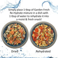 Exotic Nutrition Garden Fresh Re-Hydrate - High Calcium Dried Fruit & Vegetable Mix - for Sugar Gliders, Marmosets, Parr