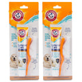 Arm & Hammer Complete Care Puppy Dental Kit, Enzymatic Toothpaste with Baking Soda and Calcium for Dogs, Peanut Butter Flavor, Toothbrush and Microfiber Brush Included, Fluoride-Free, 2.5 Oz - 2 Pack