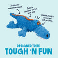 goDog Gators Squeaky Plush Dog Toy with Chew Guard Technology, Durable Fabric & Squeaker for Active Play