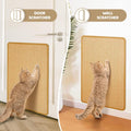 Cat Scratcher for Couch, Cat Scratching Mat Furniture Protector, 2 Pack 23.6" x 15.7" Sisal Cat Scratch Pad with Catnip, Natural Sisal Scratching Board for Indoor Cats, Natural Color