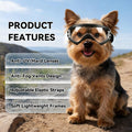 LESYPET Dog Goggles Small Breed, UV Wind Dust Protection Small Dog Sunglasses with Adjustable Strap, Puppy Sunglasses fo