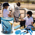 Cunhill 9 Pcs Horse Grooming Kit Tack Room Supplies, Cute, Blue