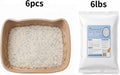Disposable Cat Litter Box Kit Large, 6 Pack with Tofu Litter
