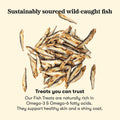 Plato Pet Treats Fish Dog Treats - Air-Dried, Single Ingredient Dog Treat - with Omega 3 & 6 Fatty Acids to Support Skin and Coat - 100% Whole Fish - Wild Caught Baltic Herring Dog Treats - 8.5 oz