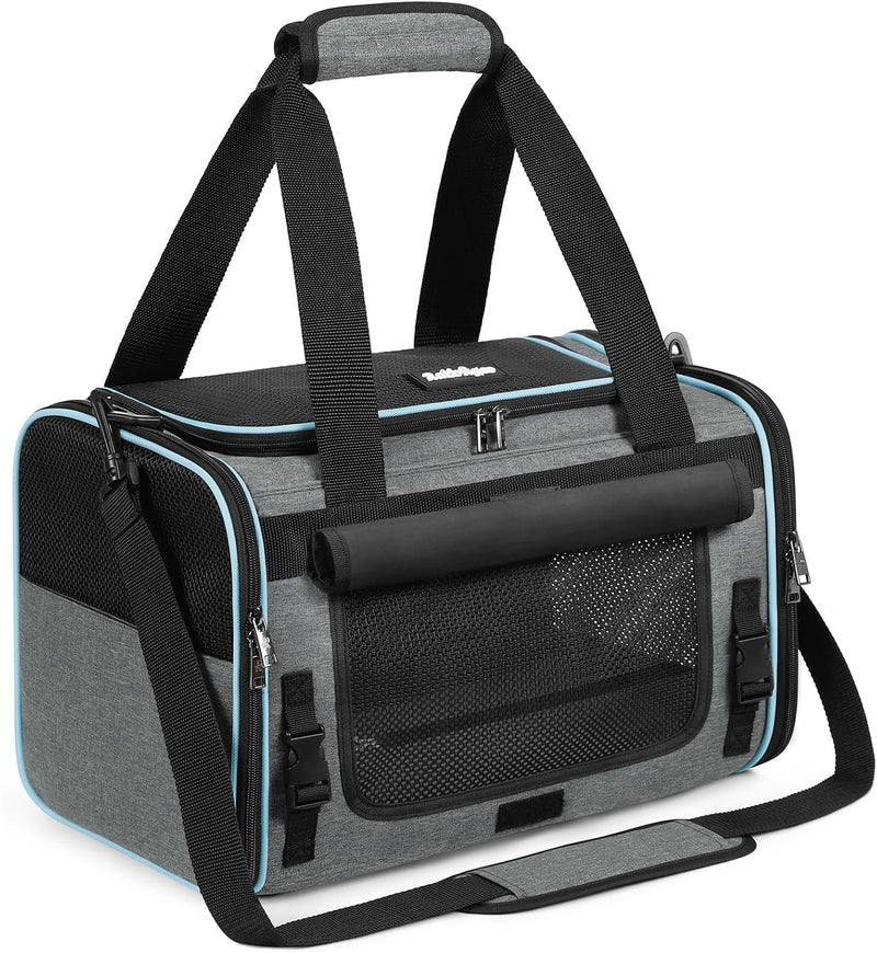 rabbitgoo Cat Carrier Soft with Rollable Flap, Travel Safe for Car Airline