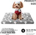 Fogkiss Dog Bed Mat, Reversible Crate Pad & Cute Dog Bed - Machine Washable Kennel Mat with Ultra Soft for Small Dogs (Cool/Warm), 24" x 18", Grey⋆