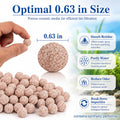 Sukh 15oz Ceramic Bio Balls - Aquarium Fish Tank Filter Media for Sump Pond