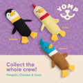 Yomp Chicken Dog Toy – Durable Stuffed, No Squeaker Dog Toys with Natural Canvas and Crinkle Paper – Interactive Stuffed