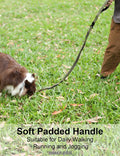 TINMARDA Heavy Duty Dog Leash with 2 Padded Handles & Advanced Easy Metal Clip, 4-6FT Shock Absorbing No Pull Dog Leashe
