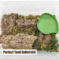 VCEPJH Reptile Bark Bedding,1 LB Natural Cork Bark for Reptiles Flat Cork Wood Terrarium Substrate Tank Supplies for Sna
